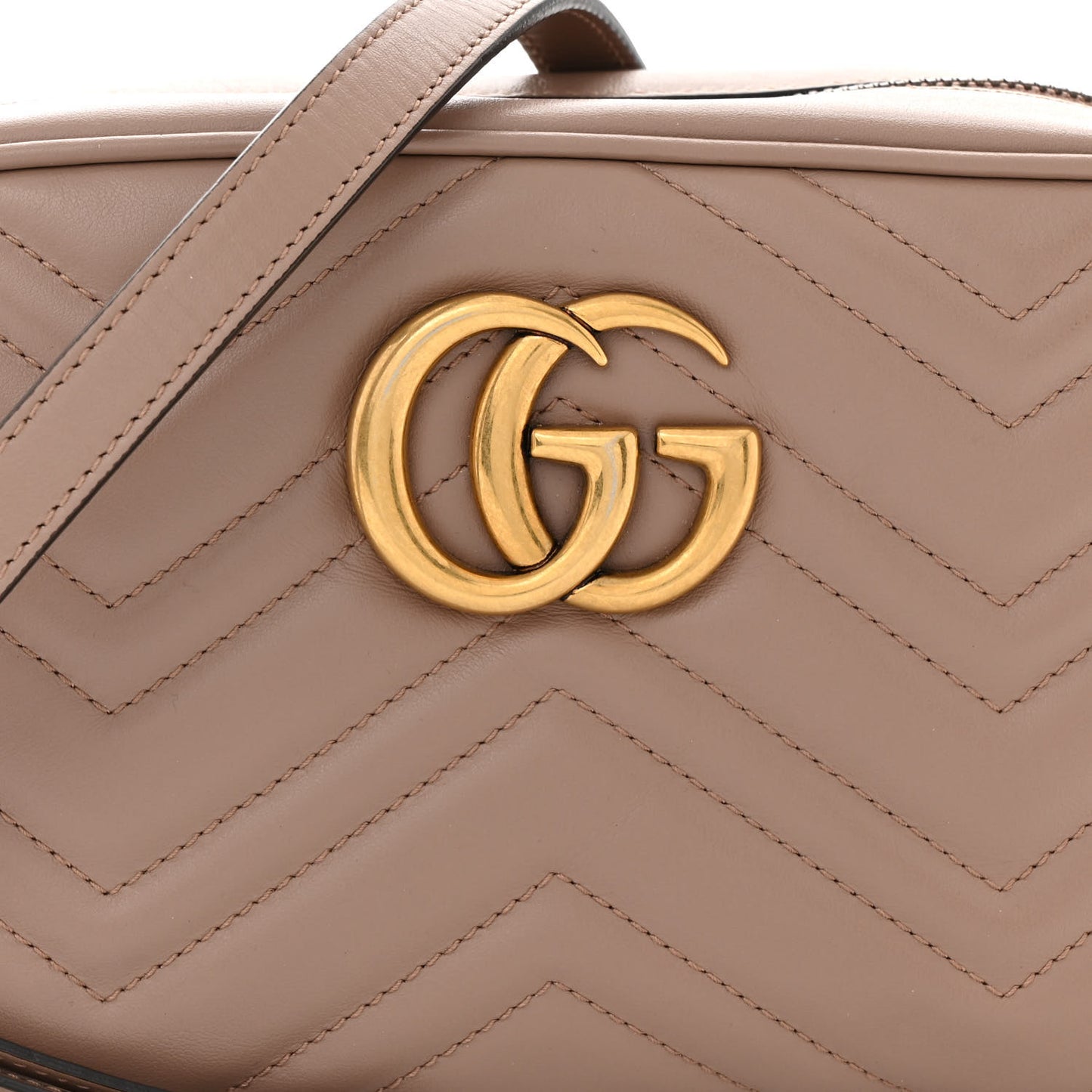 Calfskin Matelasse Small GG Marmont Chain Shoulder Bag Porcelain Rose