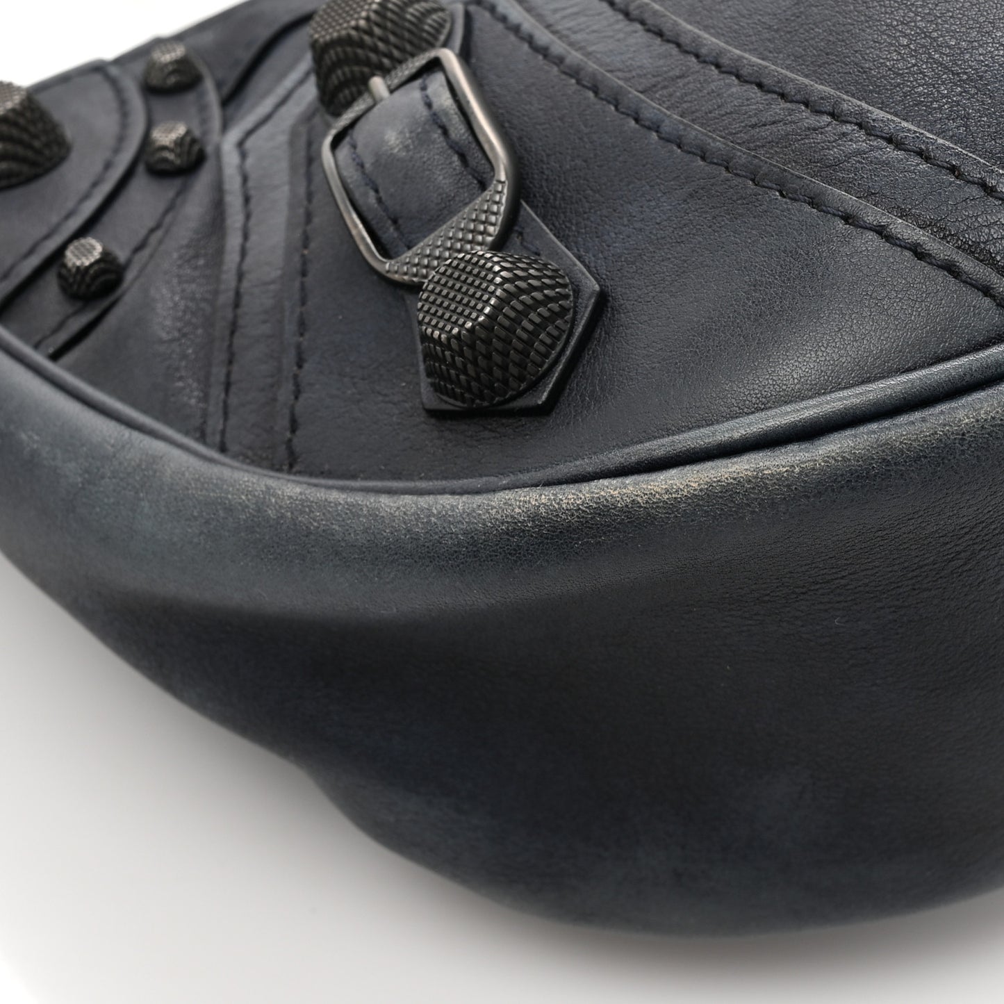 Used Calfskin Small Le Cagole Shoulder Bag Navy