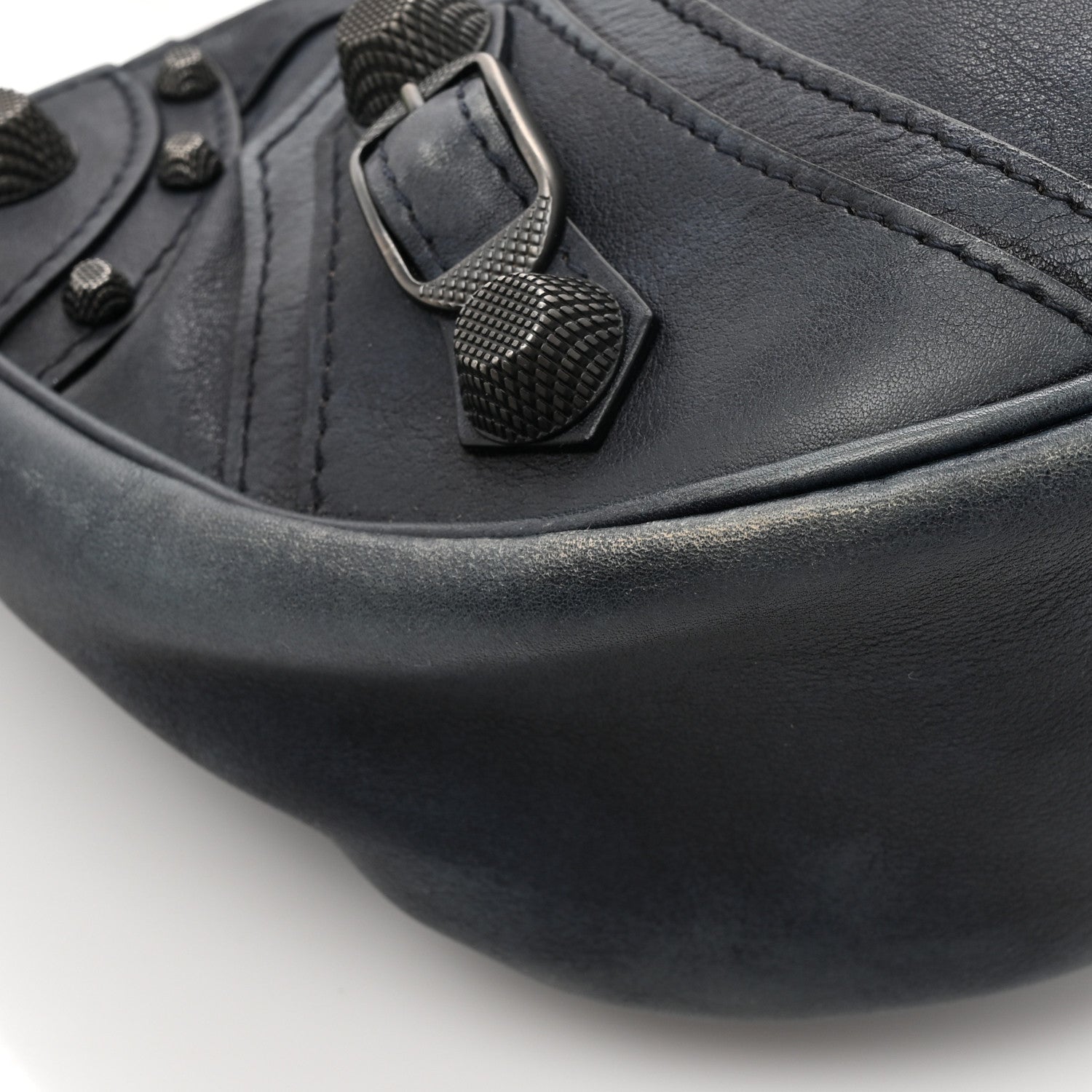 Balenciaga Used Calfskin Small Le Cagole Shoulder Bag Navy 11 of 14