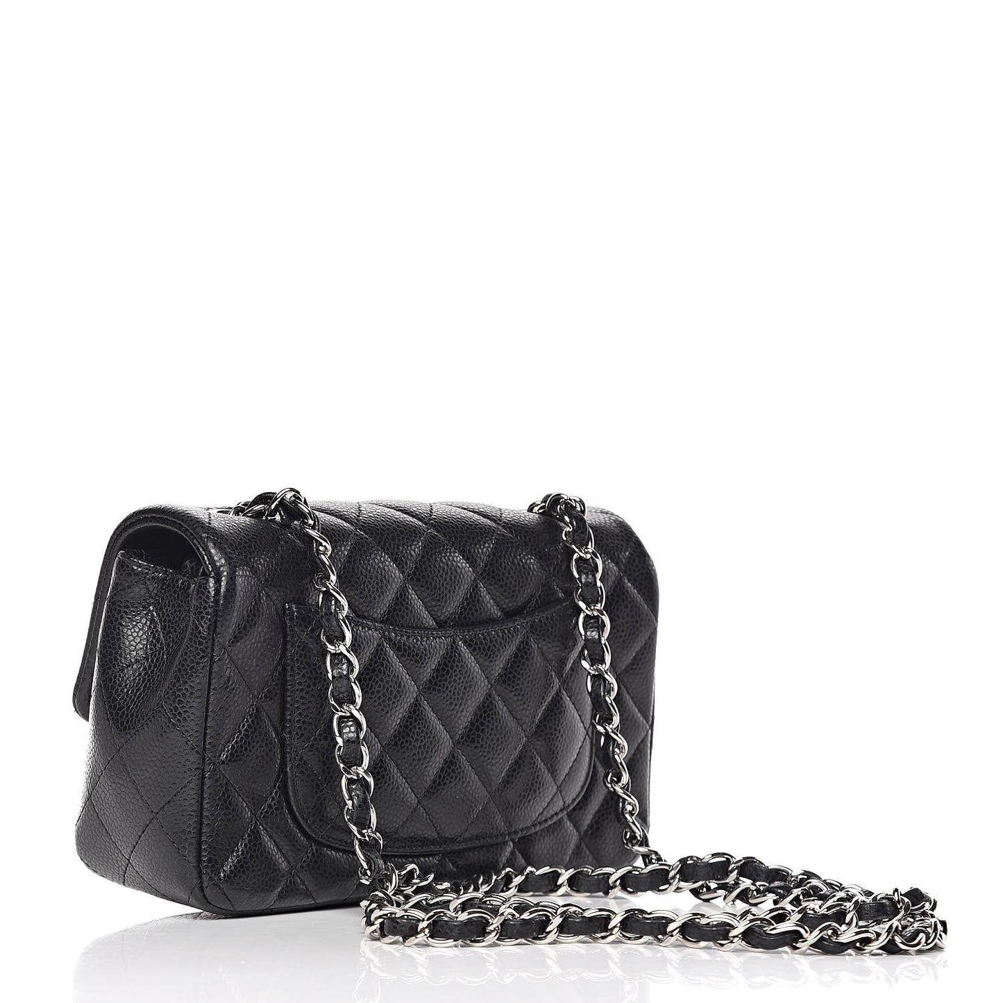Caviar Quilted Mini Rectangular Flap Black