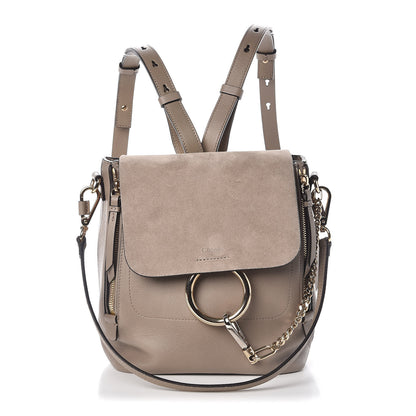 Chloe Suede Calfskin Small Faye Backpack Motty Grey 1 of 8