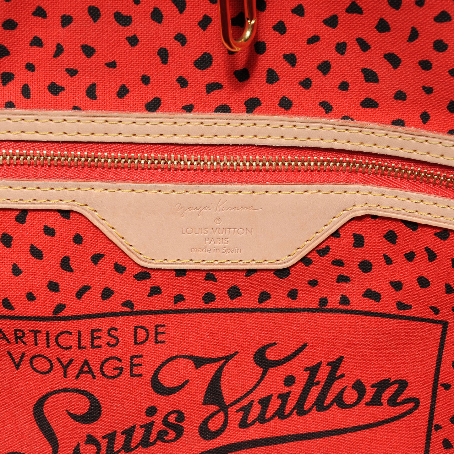 Monogram Kusama Waves Neverfull MM Red