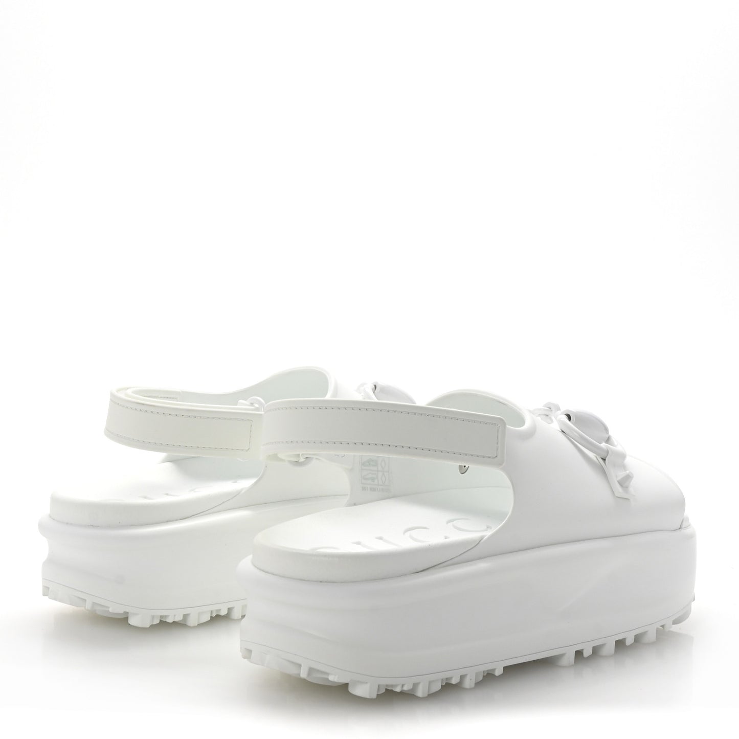 Soft Rubber Horsebit Touch Womens Strapped Sandals 37 Great White