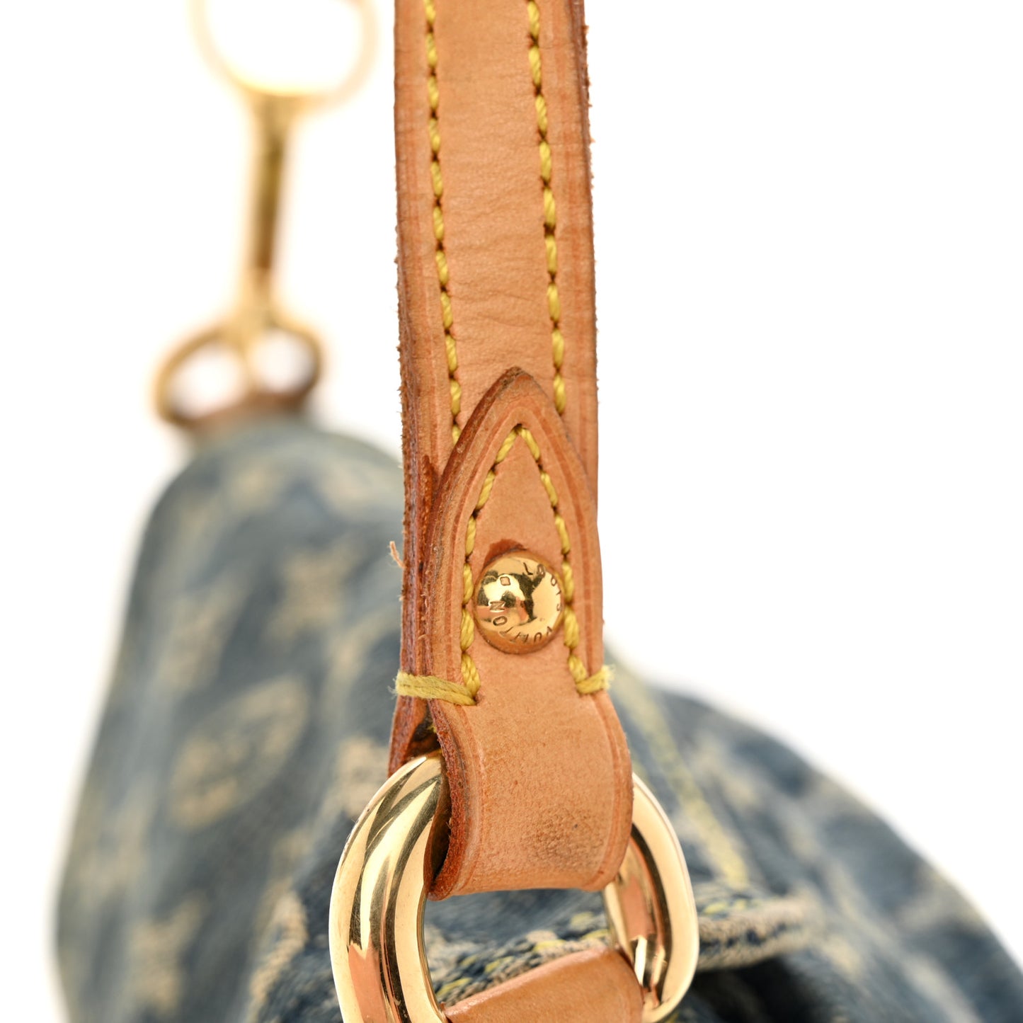 Monogram Denim Mini Pleaty Blue