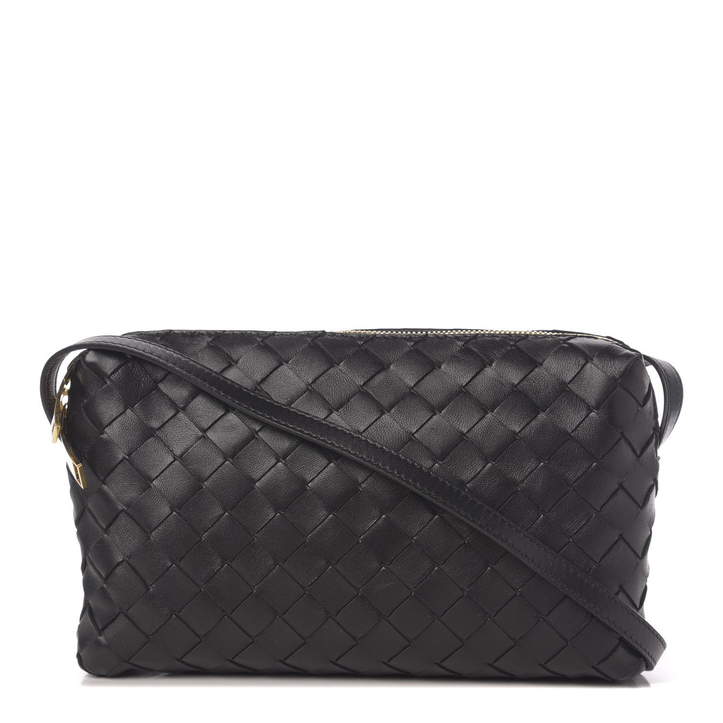 Nappa Intrecciato Crossbody Black