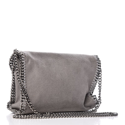 Stella McCartney Shaggy Deer Mini Falabella Fold Over Tote Light Grey 3 of 11