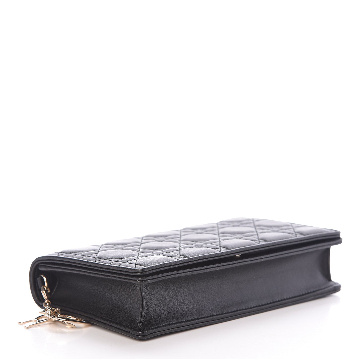 Lambskin Cannage Lady Dior Pouch Black