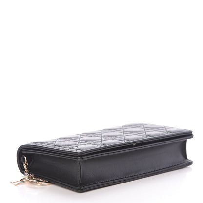 Christian Dior Lambskin Cannage Lady Dior Pouch Black 4 of 11