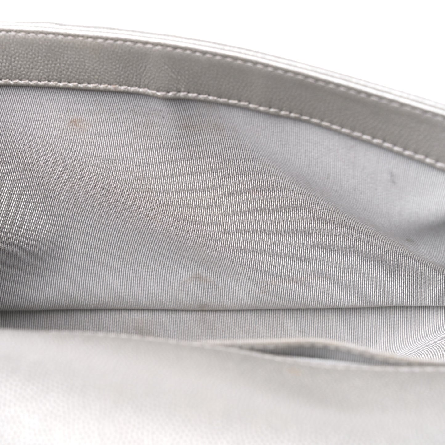 Metallic Caviar Quilted Medium Boy Flap Silver