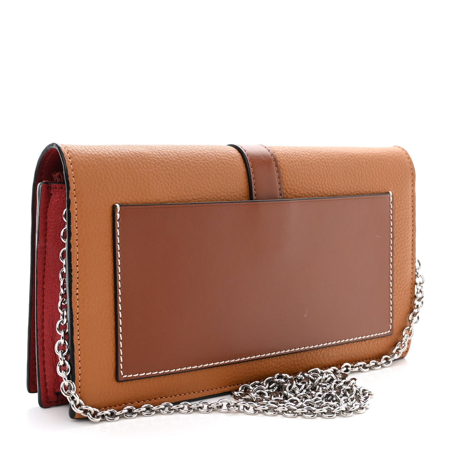 Loewe Grained Calfskin Chain Wallet Caramel Pecan 3 of 11