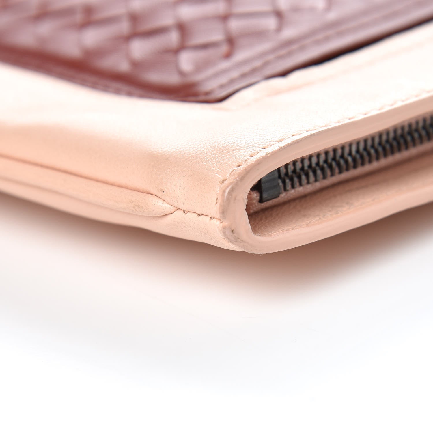 Bottega Veneta Nappa Intrecciato Zip Pouch Pink Brique 11 of 13