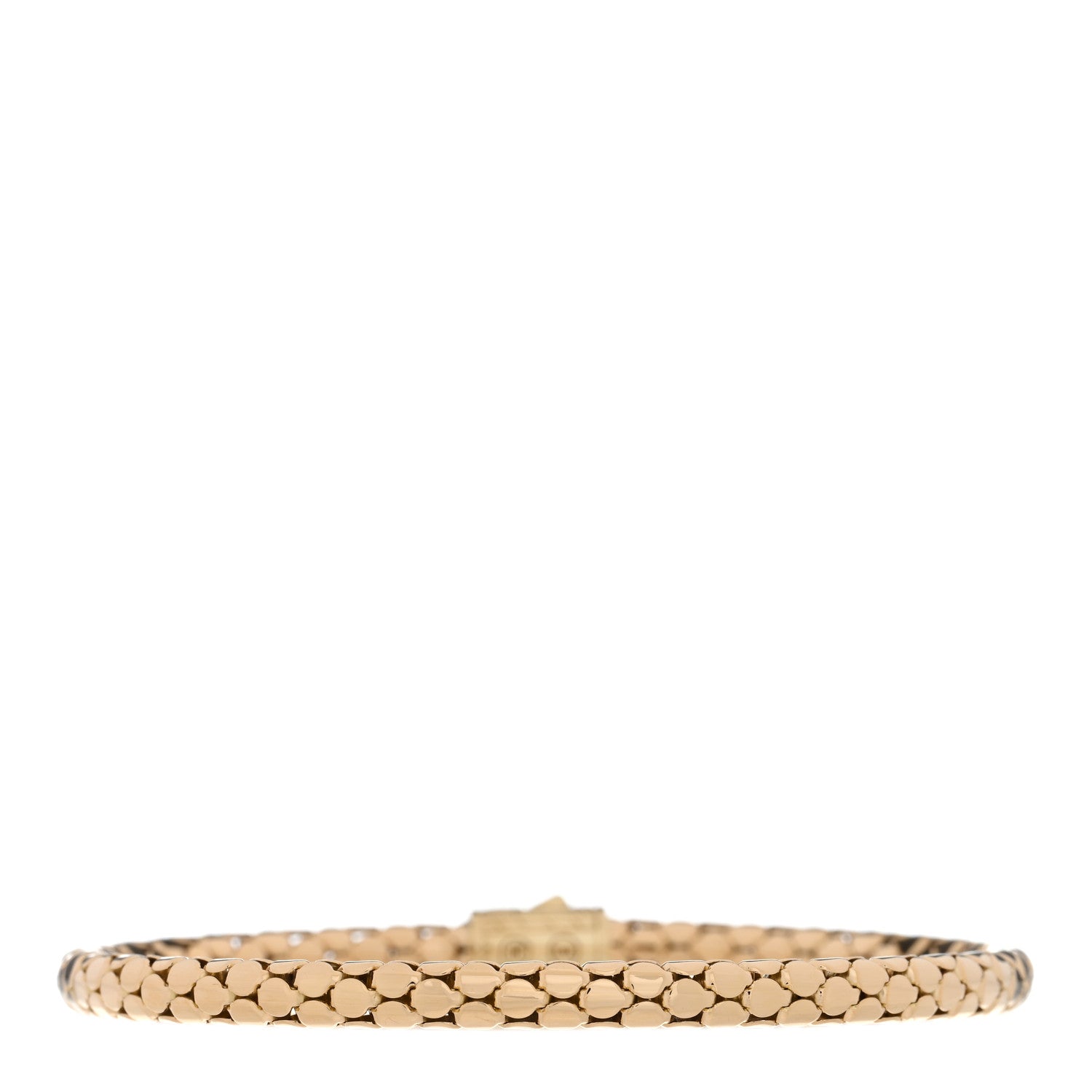 John Hardy 18K Yellow Gold Diamond 4.5mm Dot Pave Bracelet 2 of 3