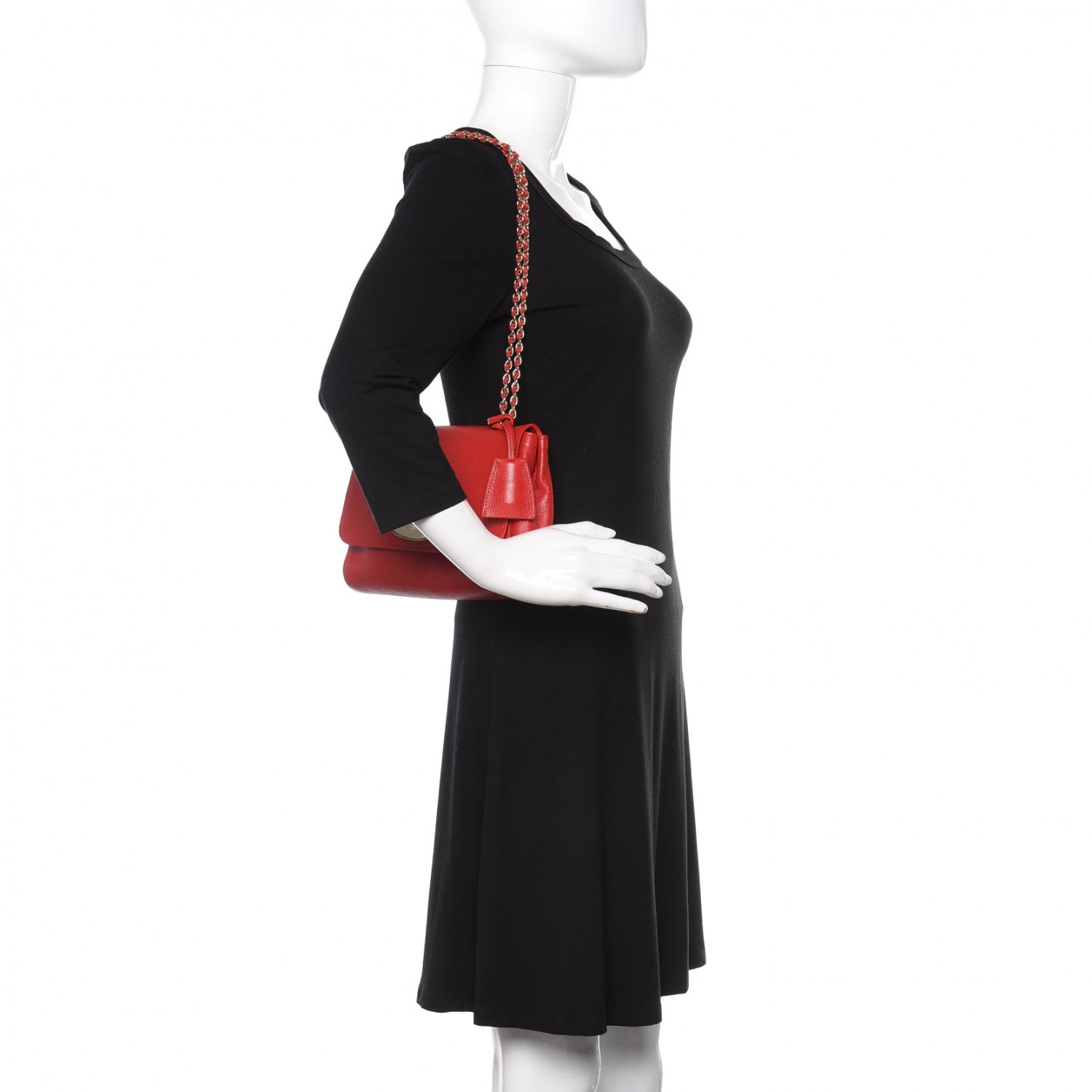 Mulberry Glossy Goatskin Small Lily Flap Red 2 of 9