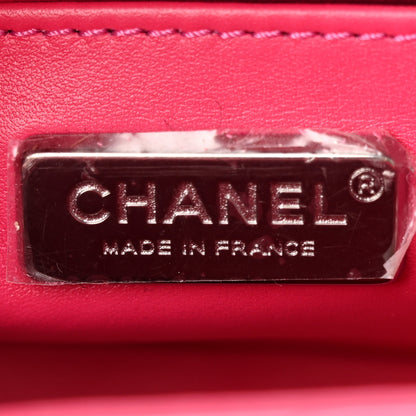 Chanel Snakeskin Mini Rectangular Flap Dark Pink 6 of 13