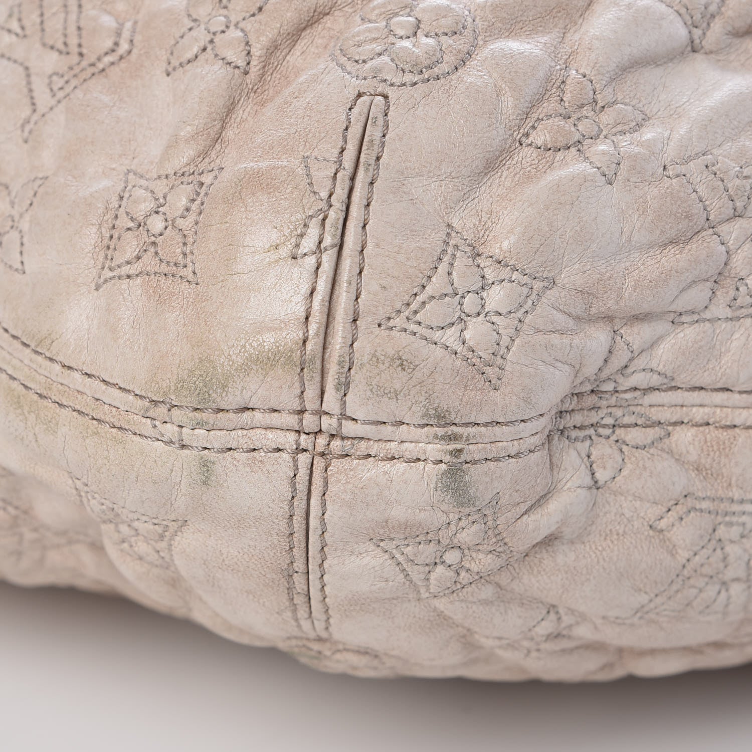 Louis Vuitton Lambskin Olympe Nimbus GM Ecru 8 of 13