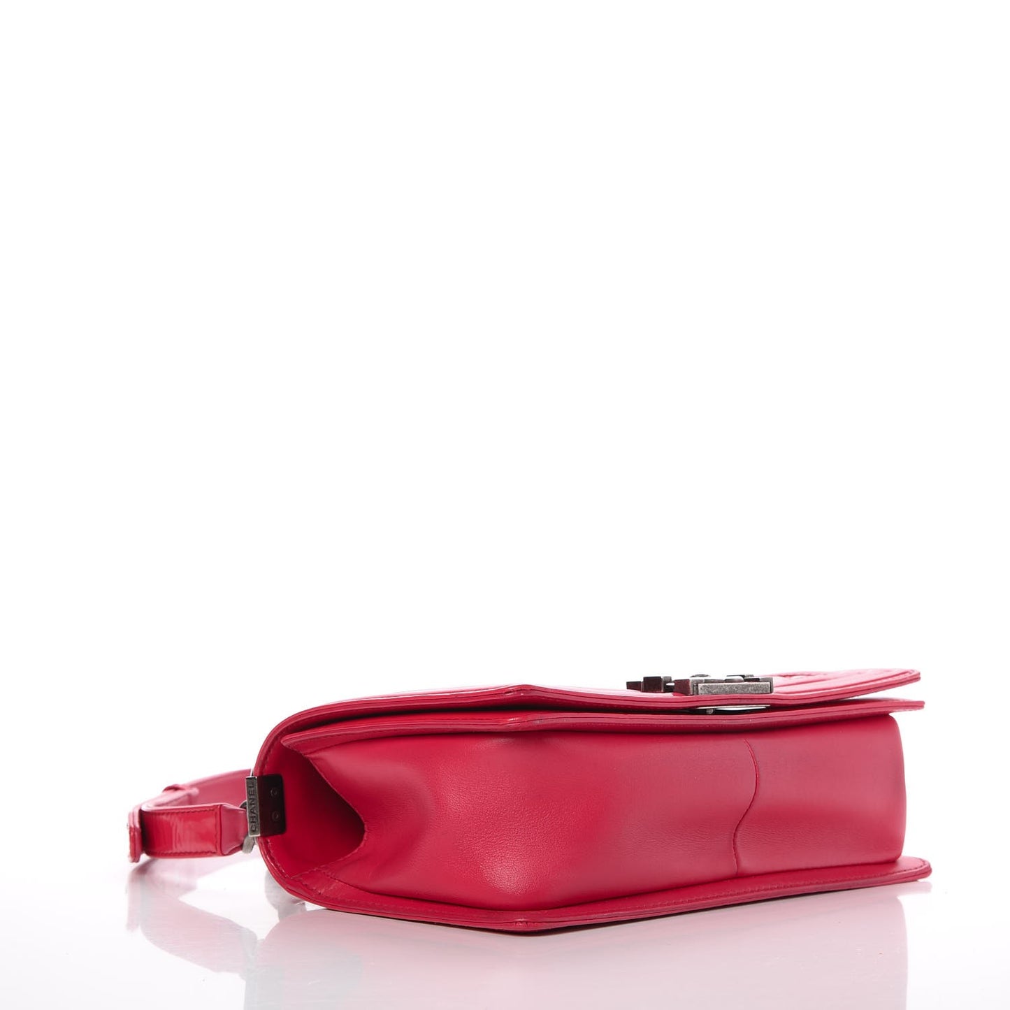 Patent Quilted Medium Boy Flap Pink