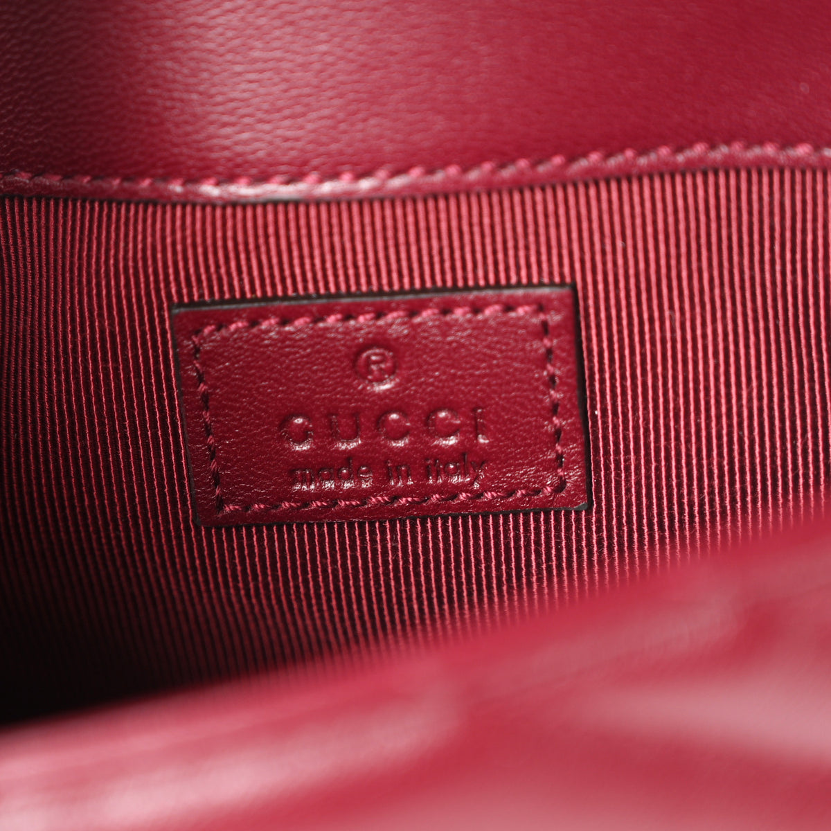 Gucci Lambskin Matelasse Mini GG Marmont Shoulder Bag Rosso Ancora 6 of 11