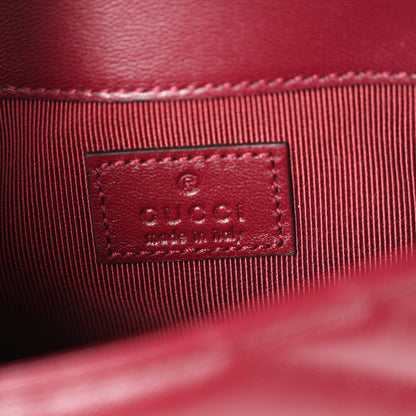 Gucci Lambskin Matelasse Mini GG Marmont Shoulder Bag Rosso Ancora 6 of 11