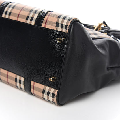 Burberry Haymarket Check Large Chatton Tote Black 8 of 9