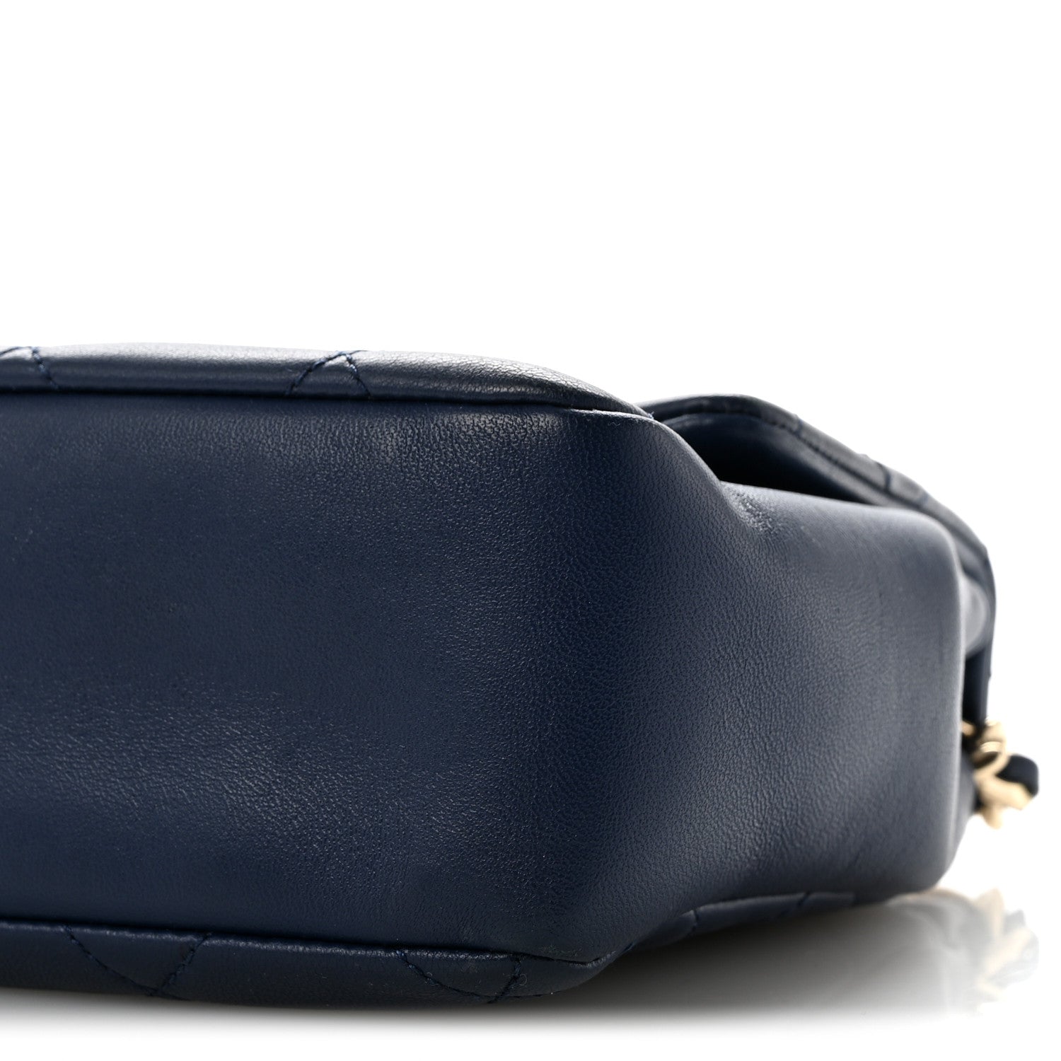 Chanel Lambskin Quilted Resin Bi-Color Chain Flap Bag Navy 10 of 14