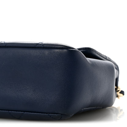 Chanel Lambskin Quilted Resin Bi-Color Chain Flap Bag Navy 10 of 14