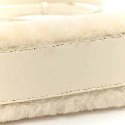 Fendi Shearling Shiny Nappa Micro Peekaboo Iconic Satchel White 13 of 13