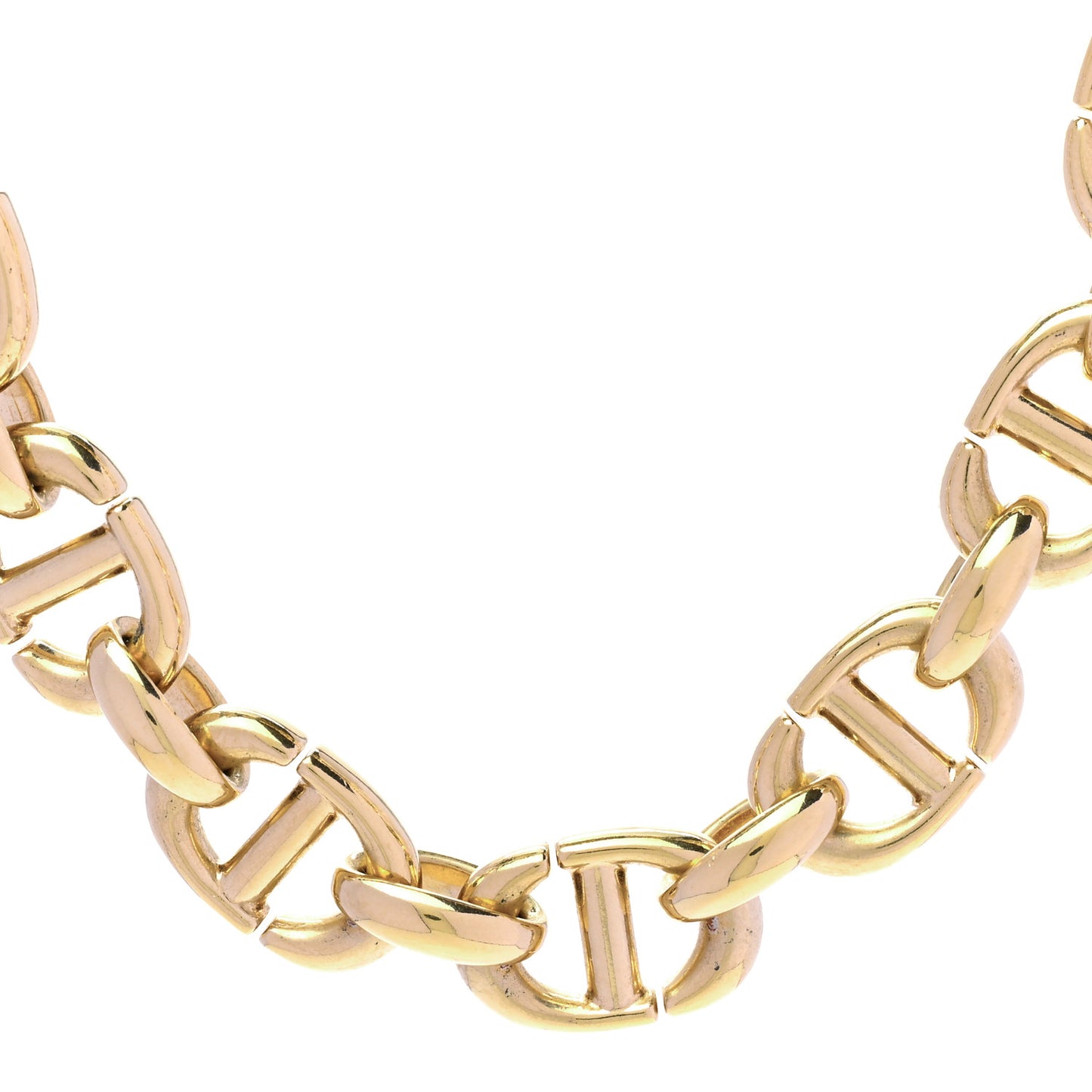 Metal CD Choker Necklace Gold