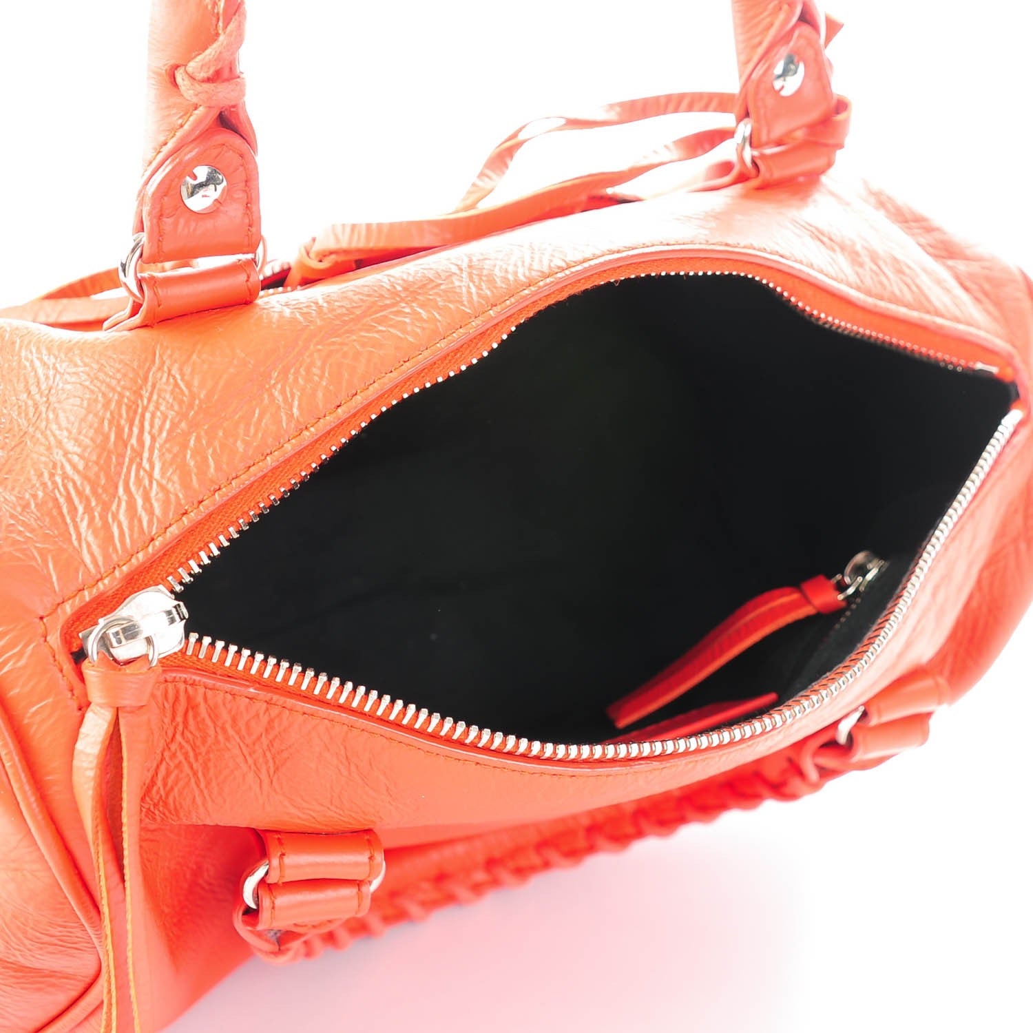 Balenciaga Matte Goatskin Rubber Covered Classic Hardware Mini Twiggy Rouge Coquelicot Rouge Braise 6 of 10