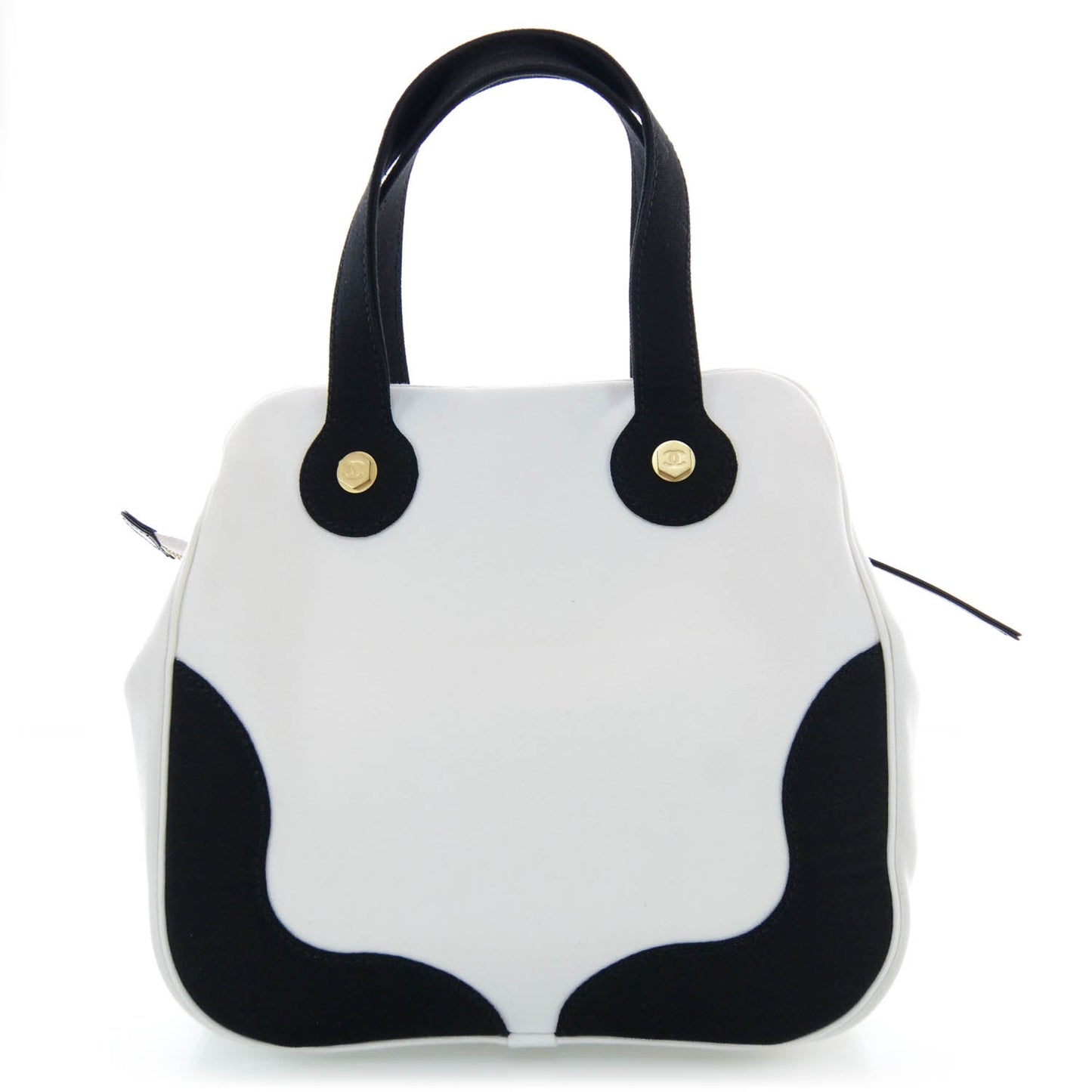 Canvas CC Handbag Black White