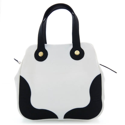 Chanel Canvas CC Handbag Black White 3 of 8