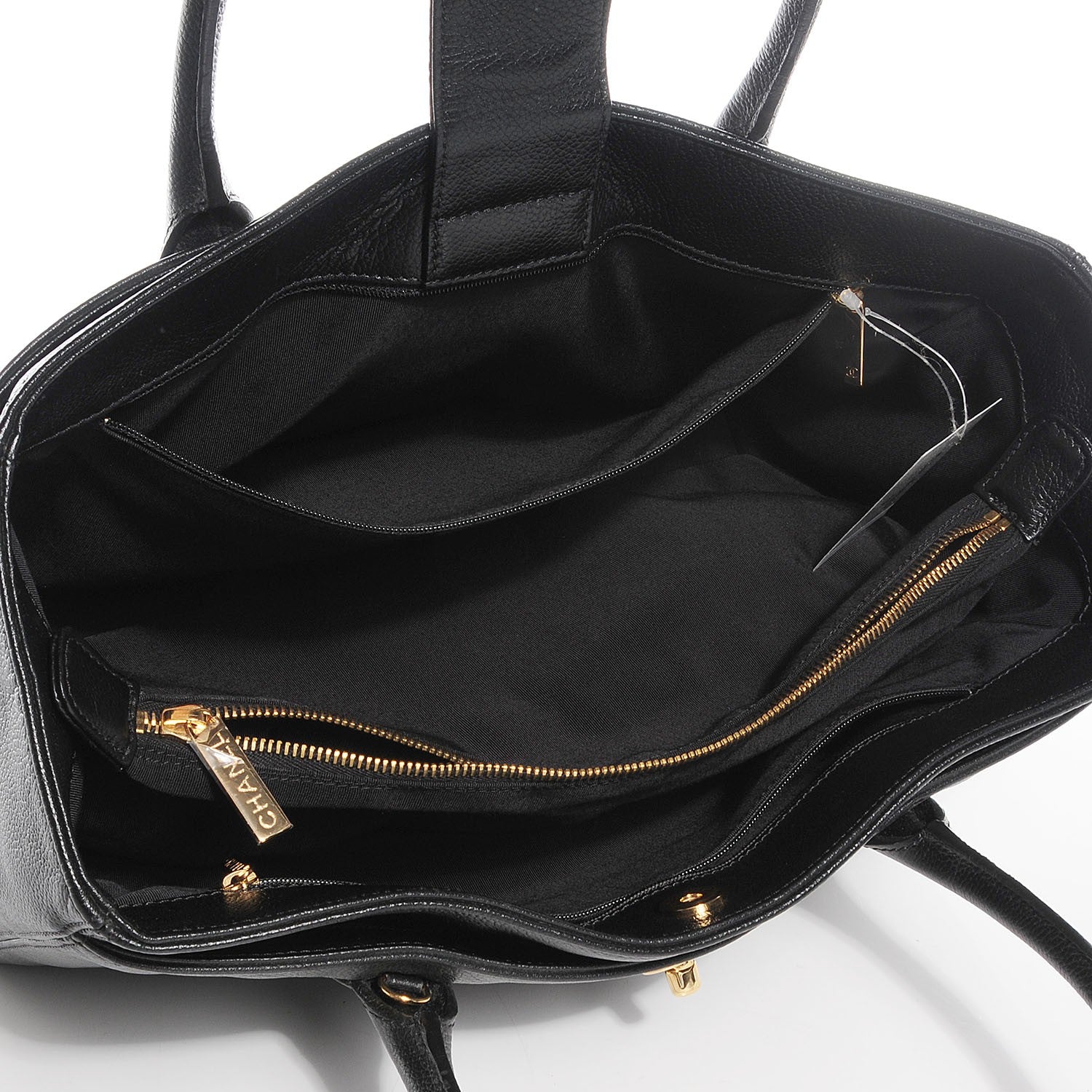 Chanel Calfskin Cerf Executive Shopper Tote Black 5 of 8