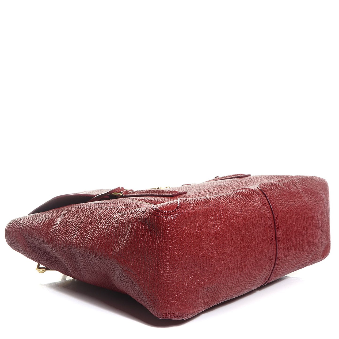 Textured Leather Large Pashli Satchel Crimson