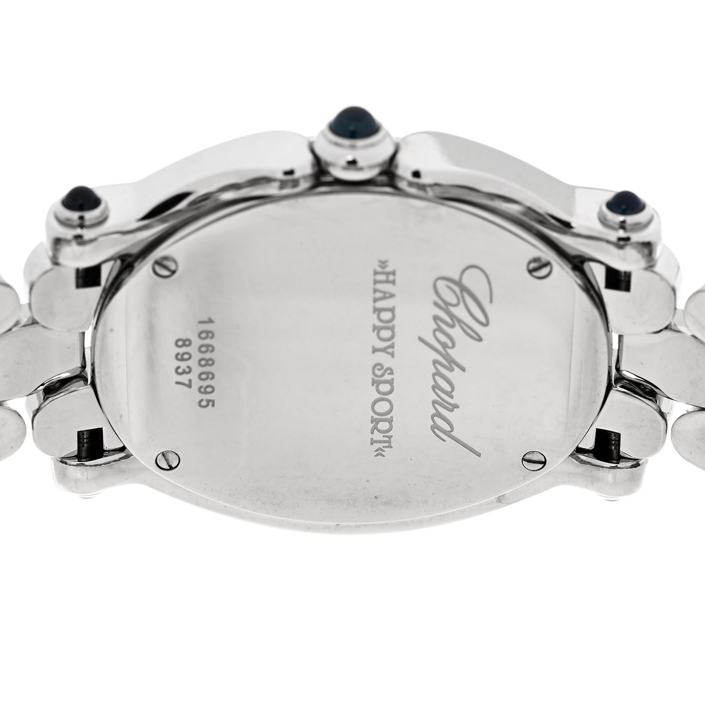 Stainless Steel 7 Diamond 31mm Oval Happy Sport Quartz Watch