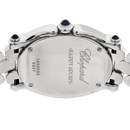 Chopard Stainless Steel 7 Diamond 31mm Oval Happy Sport Quartz Watch 4 of 5