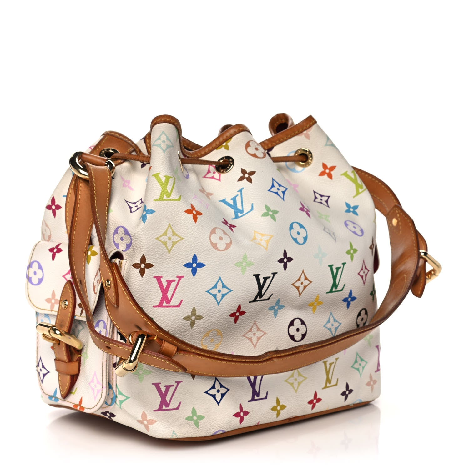 Louis Vuitton Monogram Multicolor Petit Noe White 2 of 13