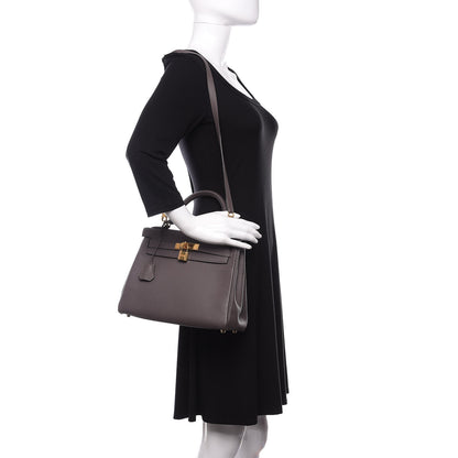 Hermes Togo Kelly Retourne 28 Etain 2 of 13