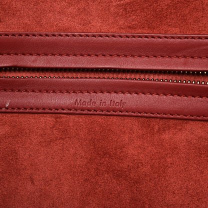Celine Supple Calfskin Medium Phantom Luggage Red 6 of 10