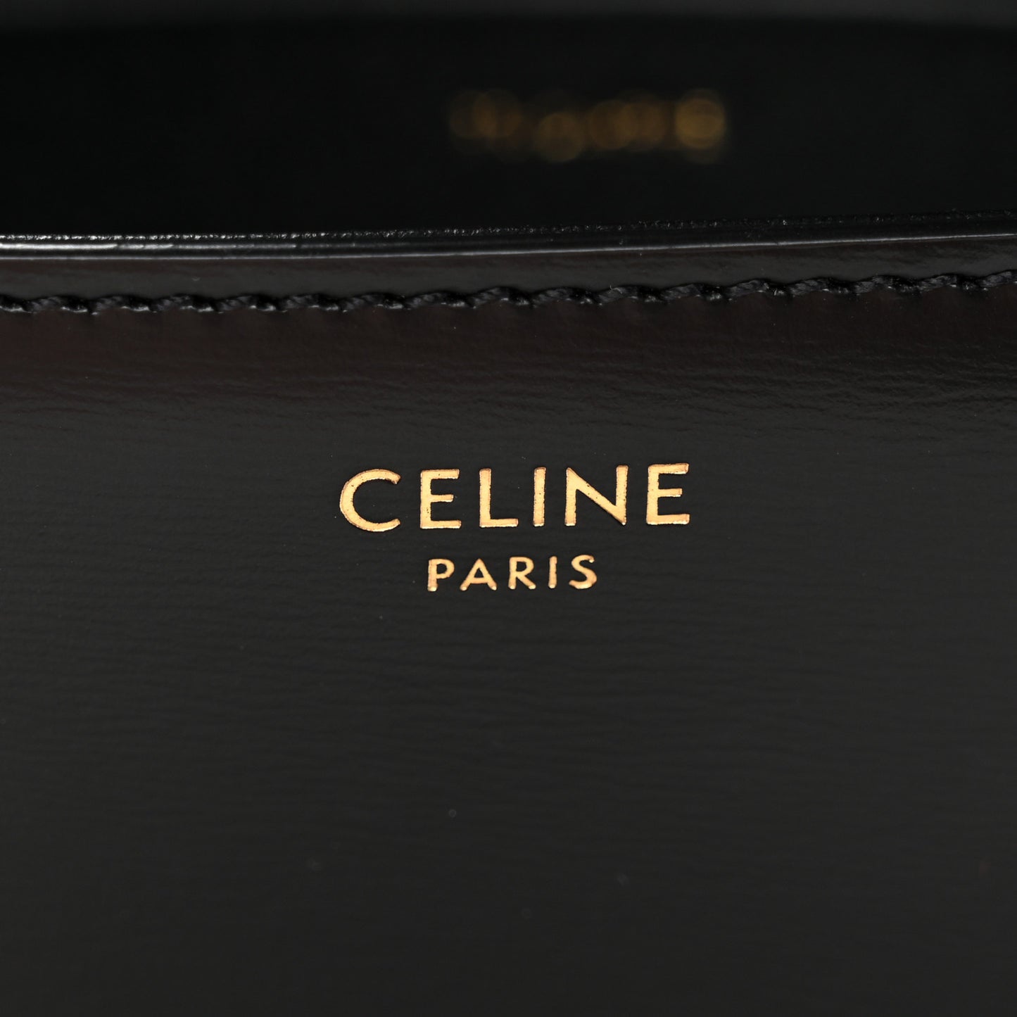 Shiny Calfskin Triomphe Shoulder Bag Black