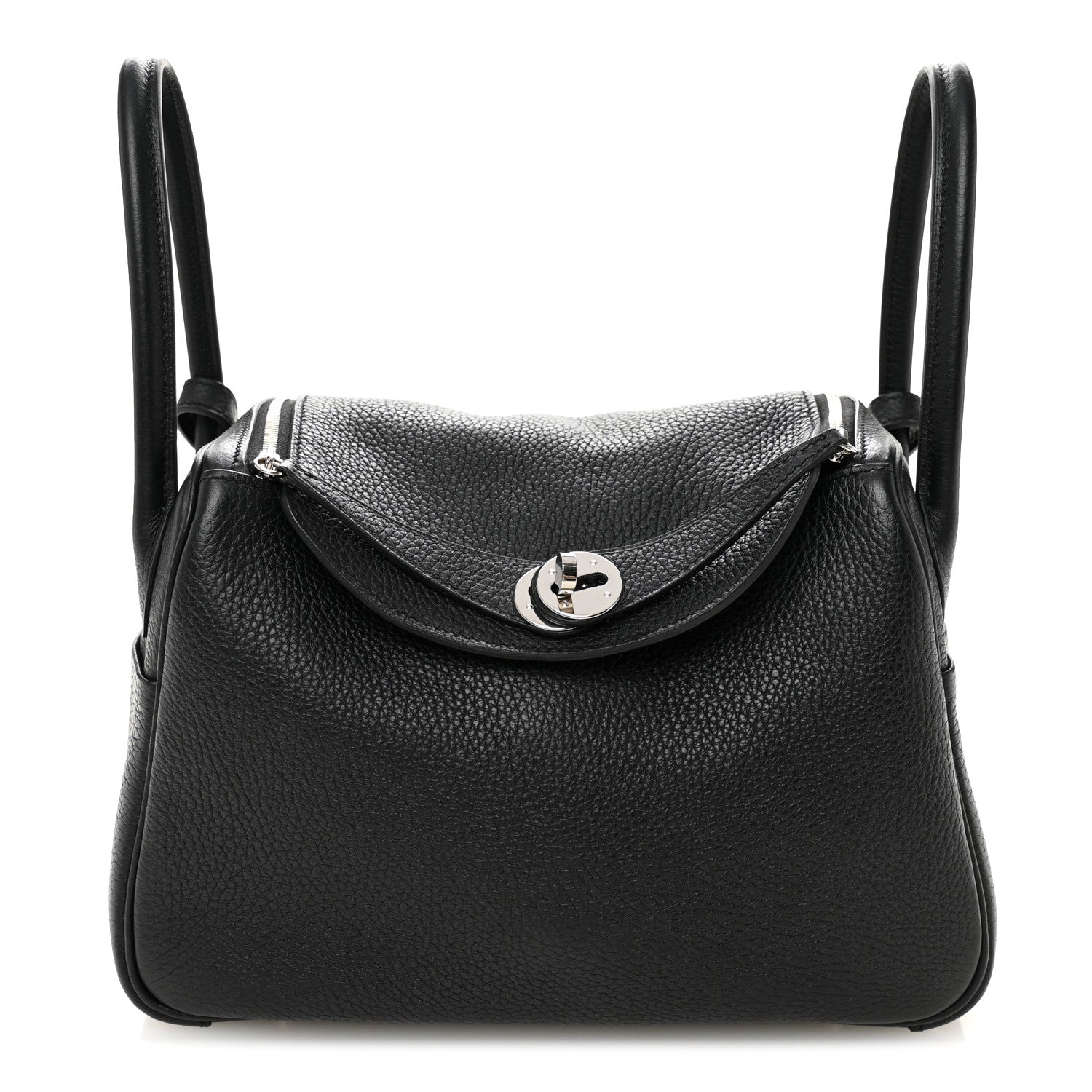 Hermes Taurillon Clemence Lindy 26 Black 1 of 10