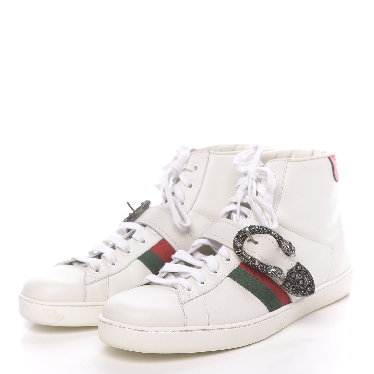 Calfskin Ayers Web Mens Dionysus High Top Sneakers 10.5 White