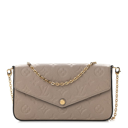 Louis Vuitton Empreinte Pochette Felicie Chain Wallet Tourterelle 3 of 10