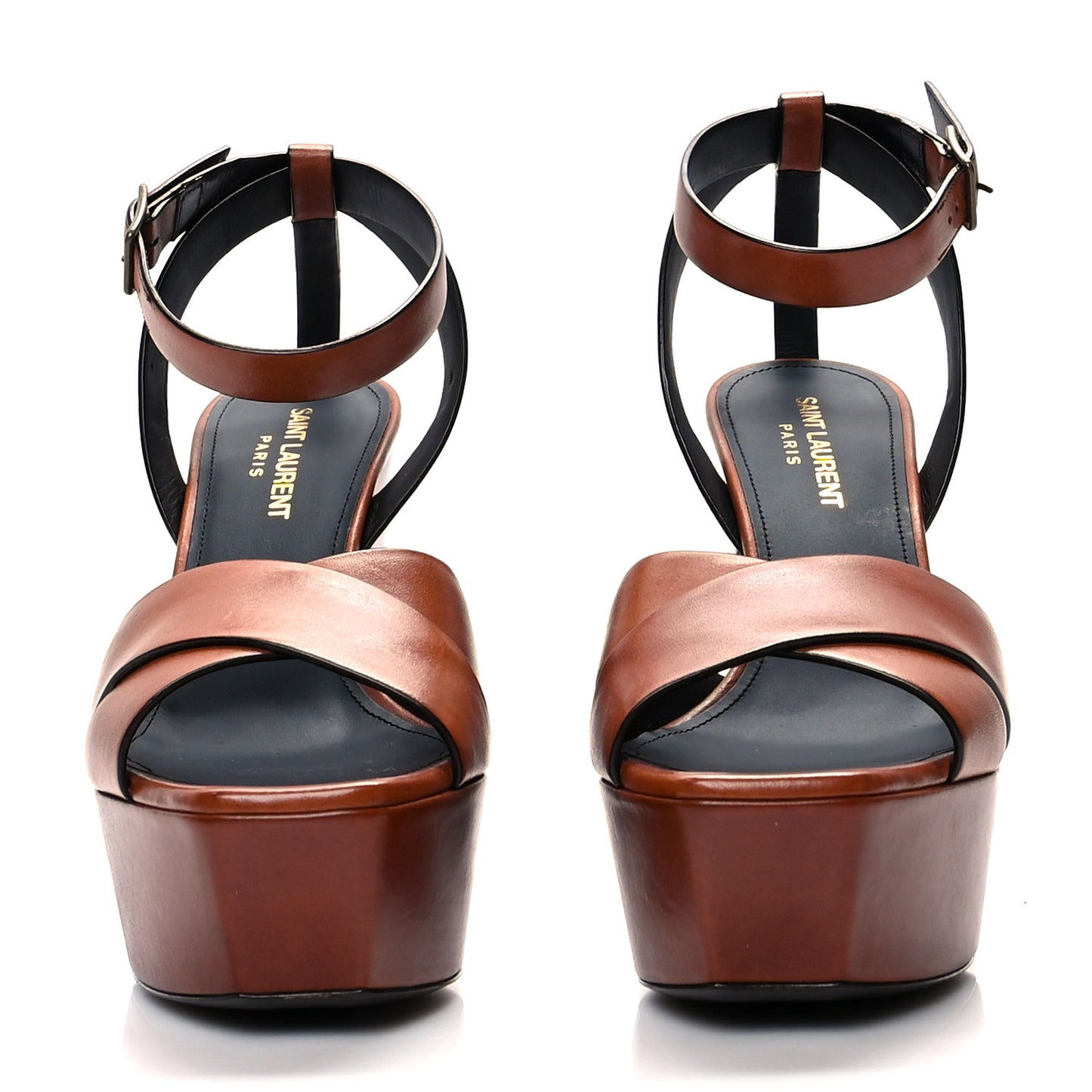 Calfskin Farrah 80 Platform Sandals 37 Papaya
