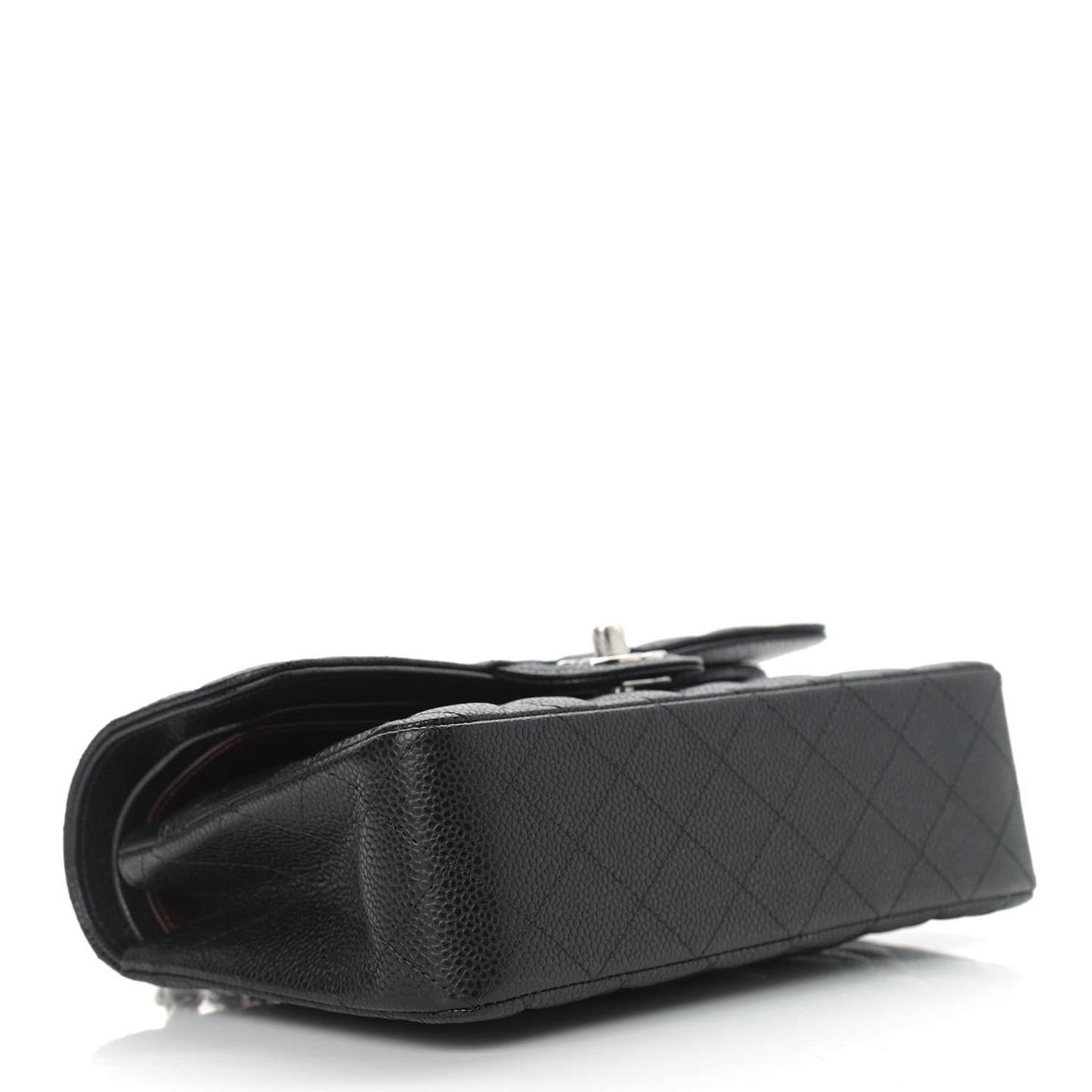 Caviar Quilted Small Double Flap Black