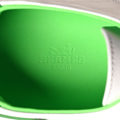 Hermes Crocodile Calfskin Deep Sneakers 40 White Vert Jade 9 of 10
