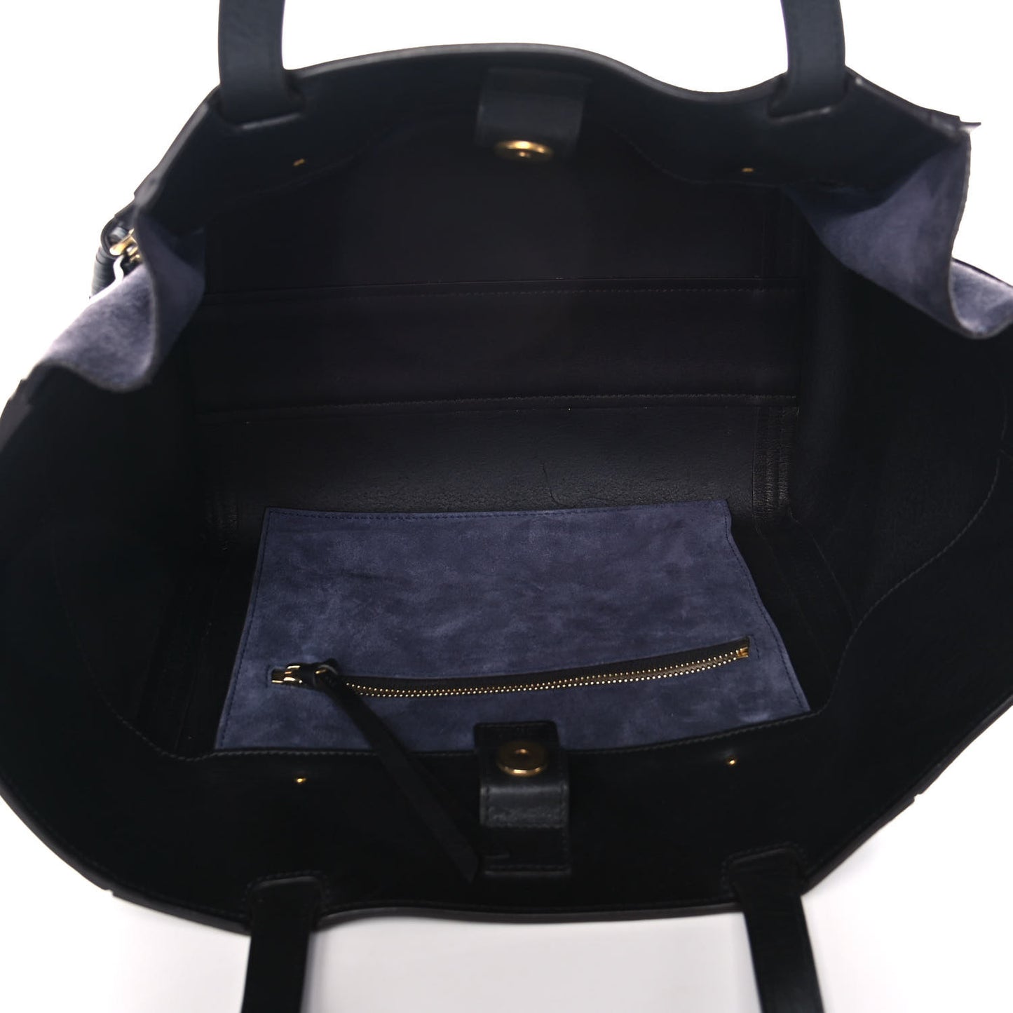 Smooth Calfskin Medium Milo Shopping Tote Black