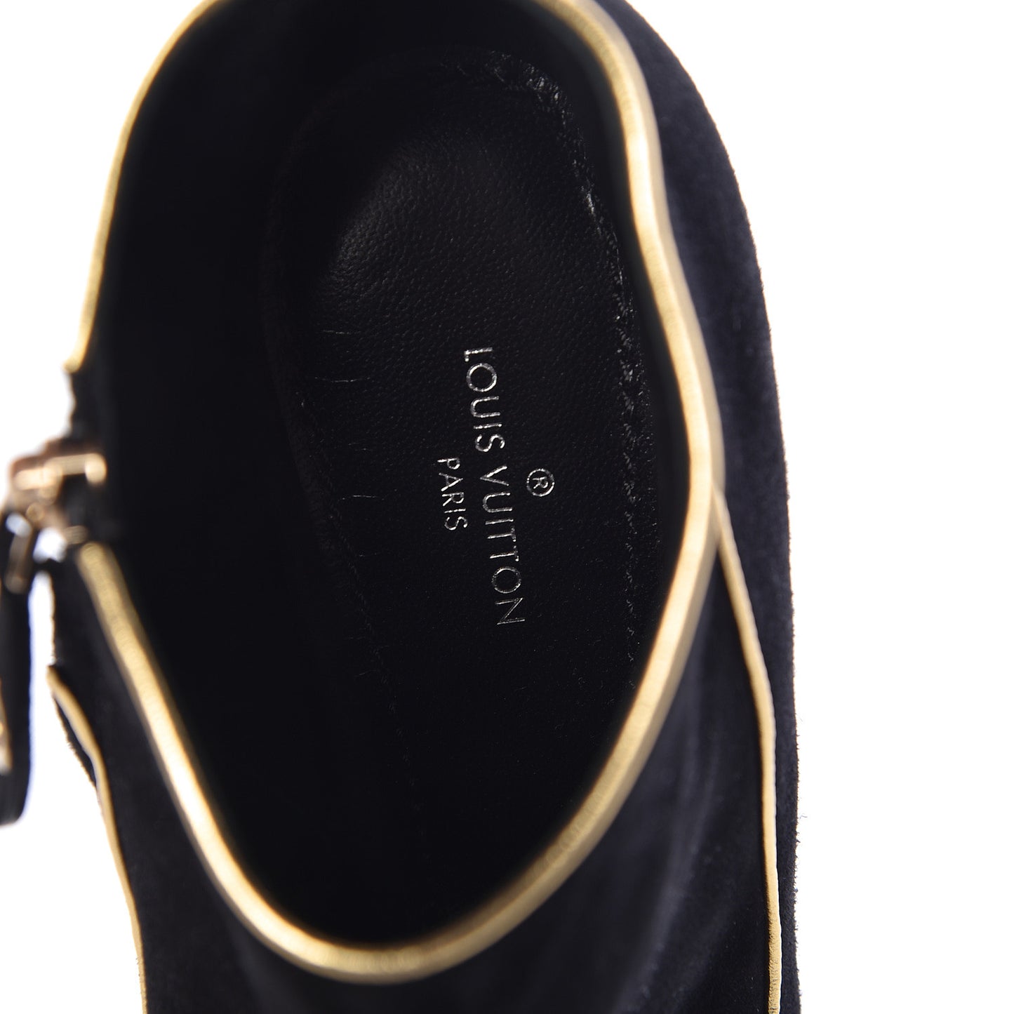 Suede Peep Toe Platform Booties 37 Black