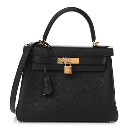 Hermes Togo Kelly Retourne 28 Black 1 of 8