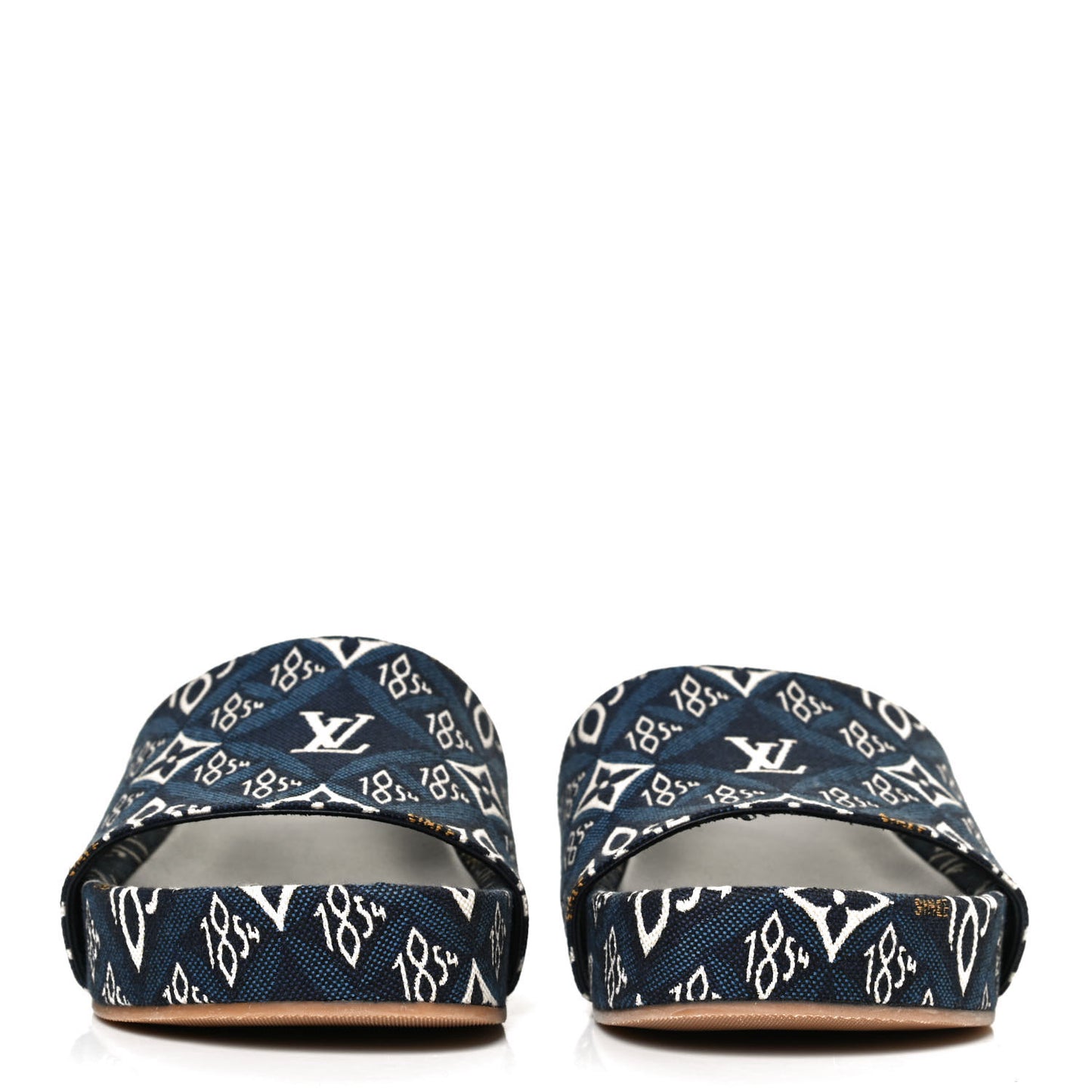 Canvas Since 1854 Jumbo Flatform Mule Sandals 36 Blue