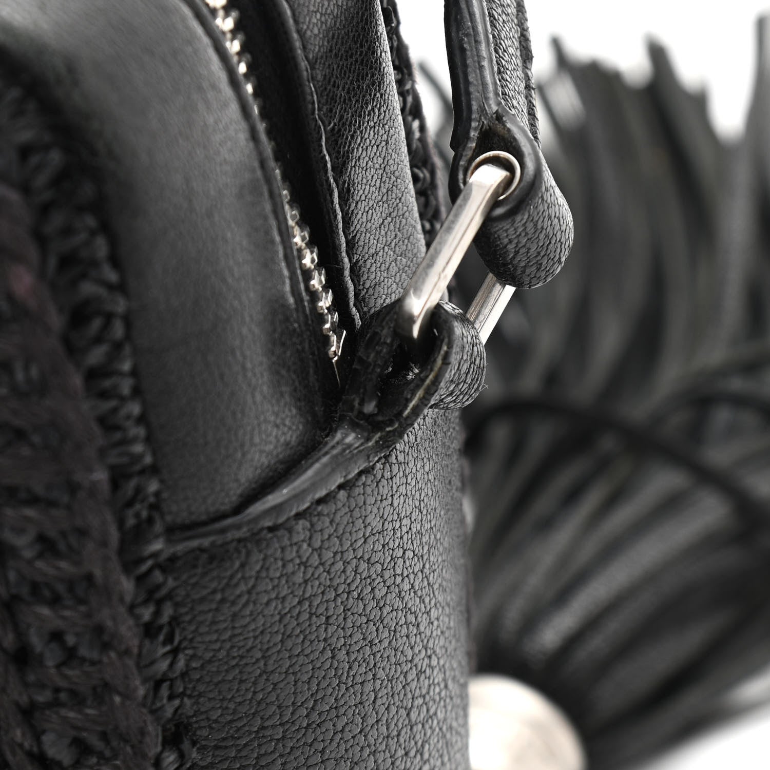 Saint Laurent Raffia Canvas Monogram Lou Camera Bag Black 11 of 11