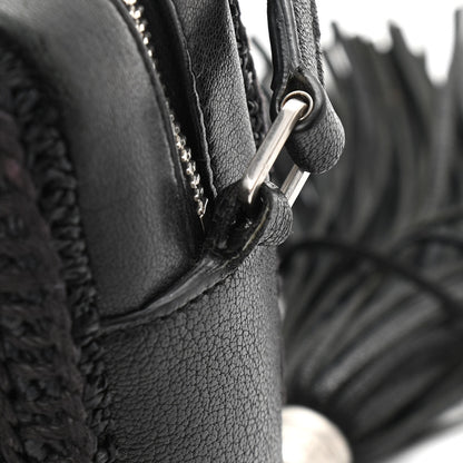 Saint Laurent Raffia Canvas Monogram Lou Camera Bag Black 11 of 11
